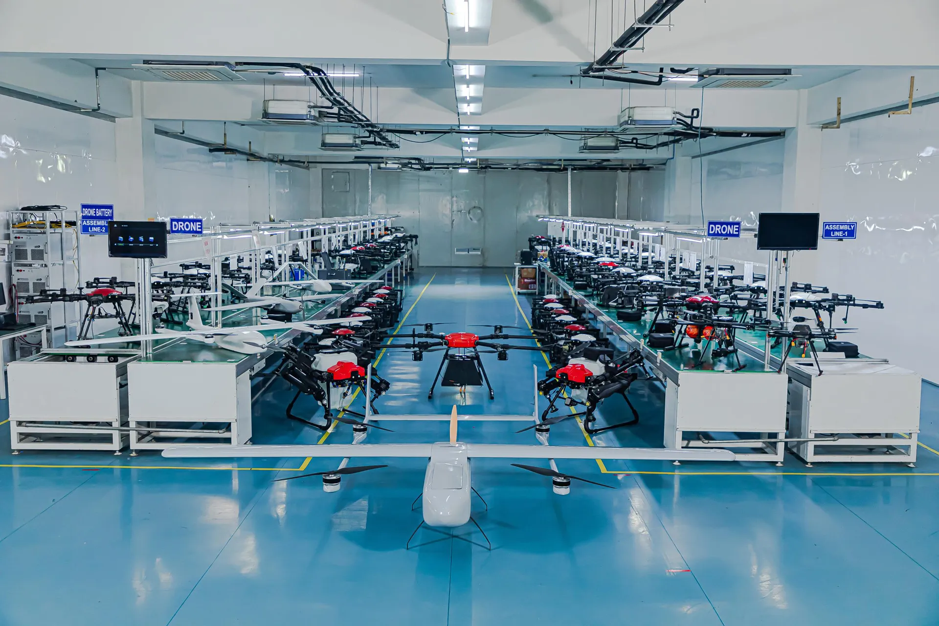 OptiValueTek drone assembly and testing facility